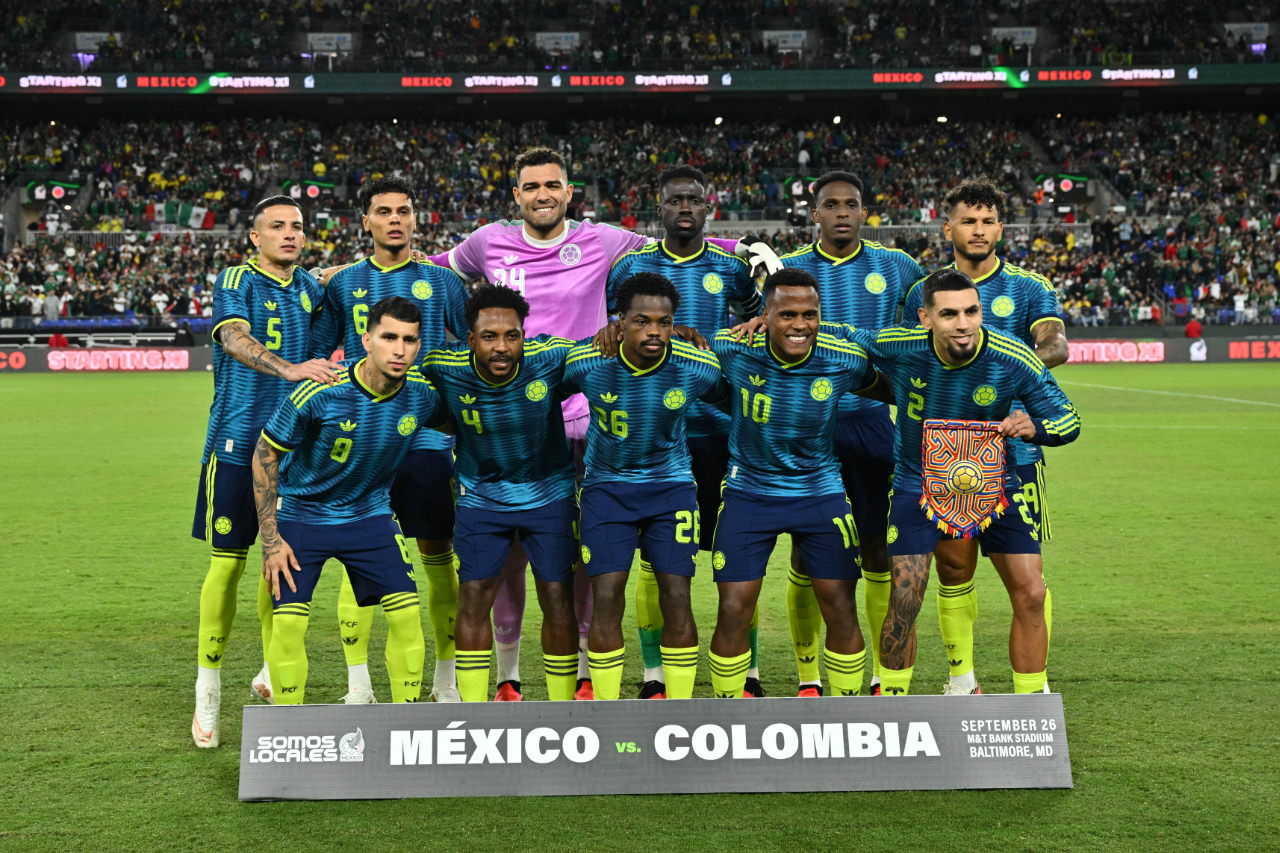 La sélection colombienne avant son match face au Mexique