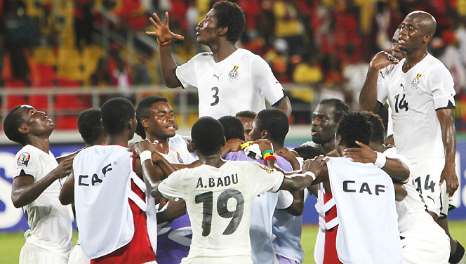 Un nouveau but de Gyan et le Ghana est en finale. Gyan, Ghana